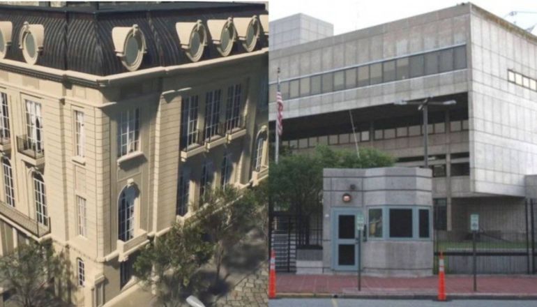 Embajadas de Estados Unidos e Israel en Buenos Aires. Embajadas de Estados Unidos e Israel en Buenos Aires.