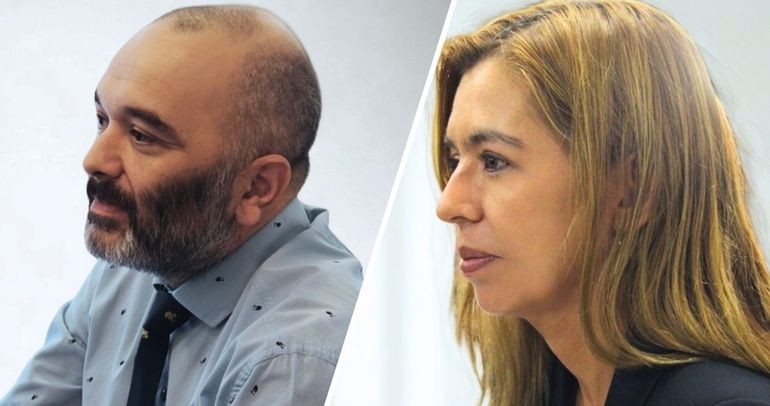 El fiscal jefe Fernando Fuentes y la fiscal del caso Natalia Rivera. El fiscal jefe Fernando Fuentes y la fiscal del caso Natalia Rivera.