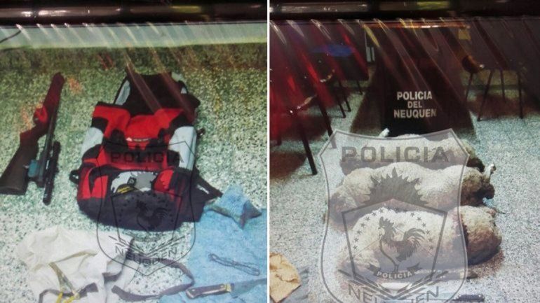Un arma y tres ovejas faenadas fueron secuestradas por la Policía.