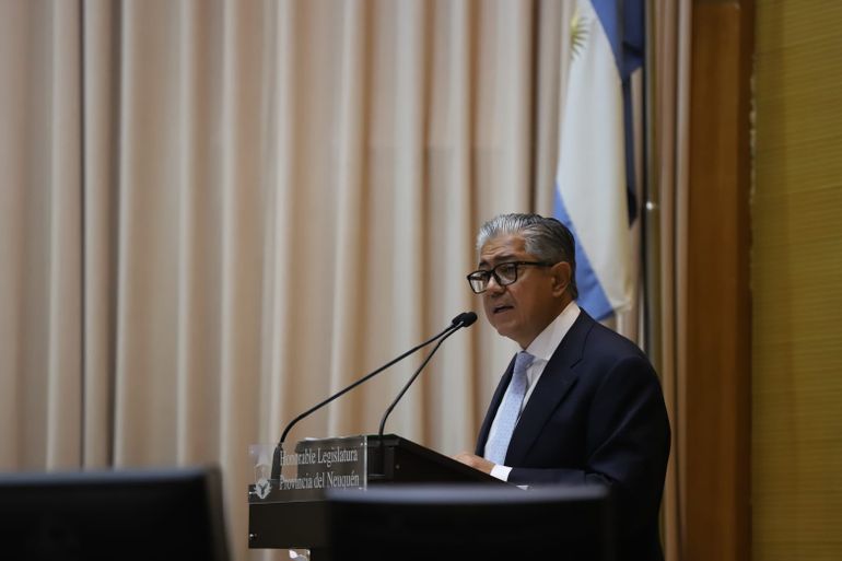 Rolando Figueroa brindó su discurso ante los legisladores / Foto