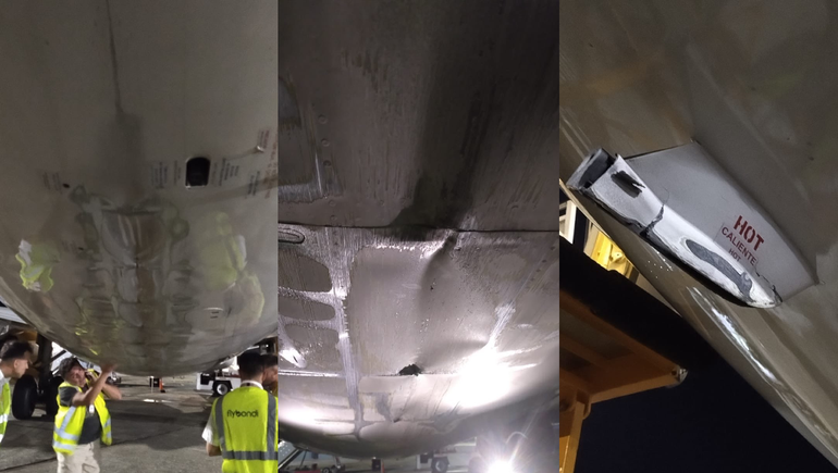 Susto en un vuelo de Flybondi: avión golpeó la cola contra la pista