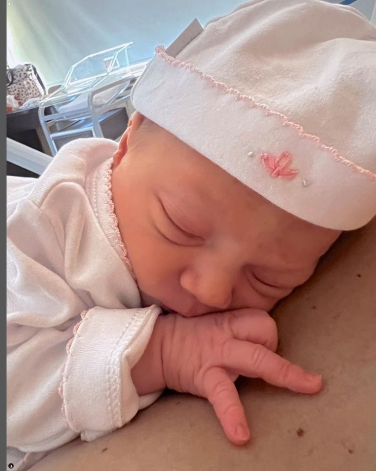 Vita, la hija de Cande Ruggeri, recién nacida