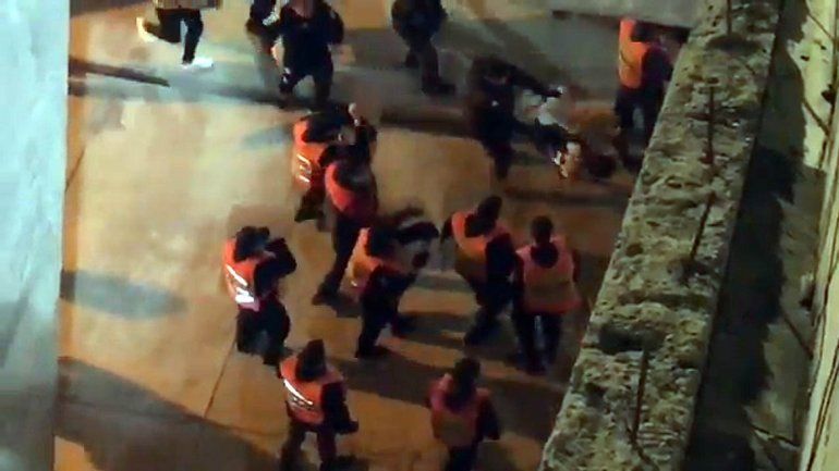 Incidentes afuera de la zona de vestuarios