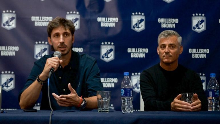 Mariano Eliceche hablando en la conferencia de prensa hace dos meses, cuando asumió como presidente. 