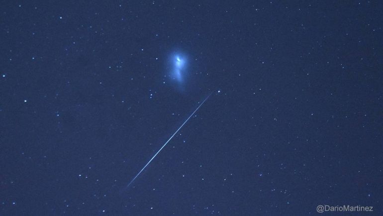 El fenómeno que se pudo ver en el cielo neuquino en la noche del miércoles (Fotos Gentileza Darío Martínez)