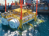 La instalación se enfriará con agua de mar y se alimentará de energía eólica marina. Fuente: Xinhua 