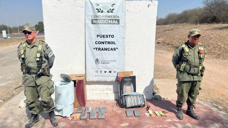Viajaban a Neuquén con 9 kilos de cocaína en electrodomésticos