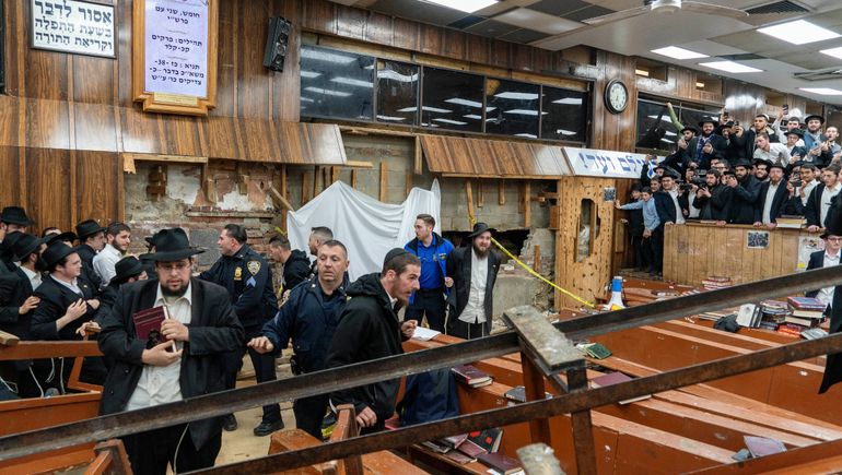 El escándalo ocurrió en la sinagoga ubicada en Nueva York.