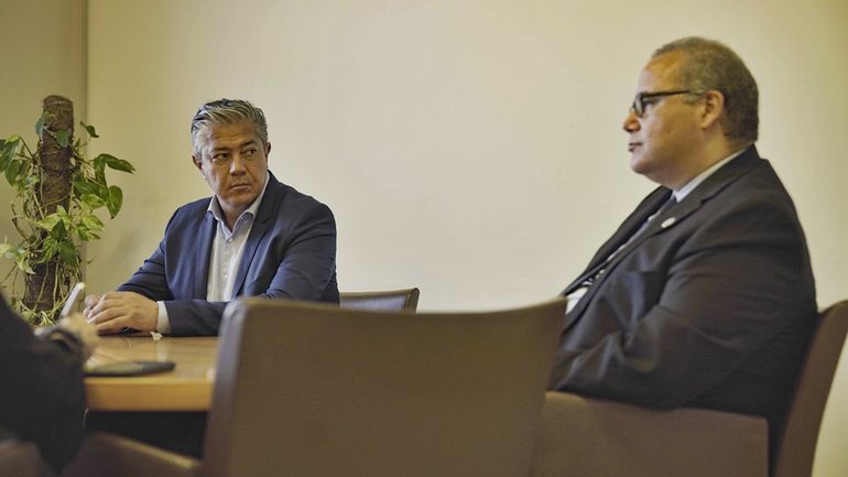 Rolando Figueroa con Máximo Torero, jefe de la FAO.