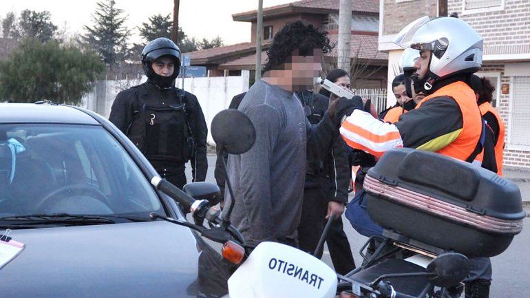 Uno de los controles que realiza la Municipalidad los fines de semana.