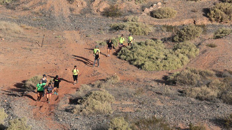 Son varios grupos de corredores, caminantes, hombres y mujeres que todos los días salen a la barda de Centenario.