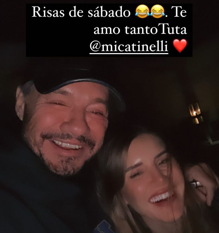 La imagen que Marcelo Tinelli compartió con sui hija Micaela este sábado. La imagen que Marcelo Tinelli compartió con sui hija Micaela este sábado. 