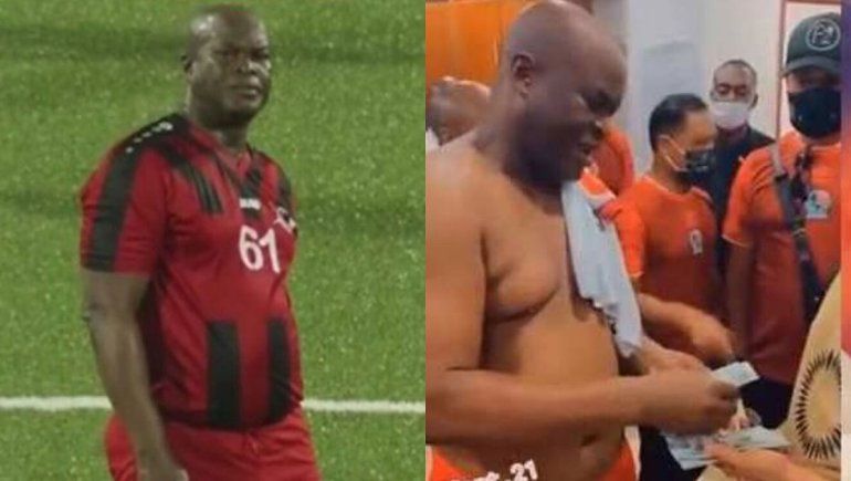 Ronnie Brunswijk entregando dinero a los rivales.