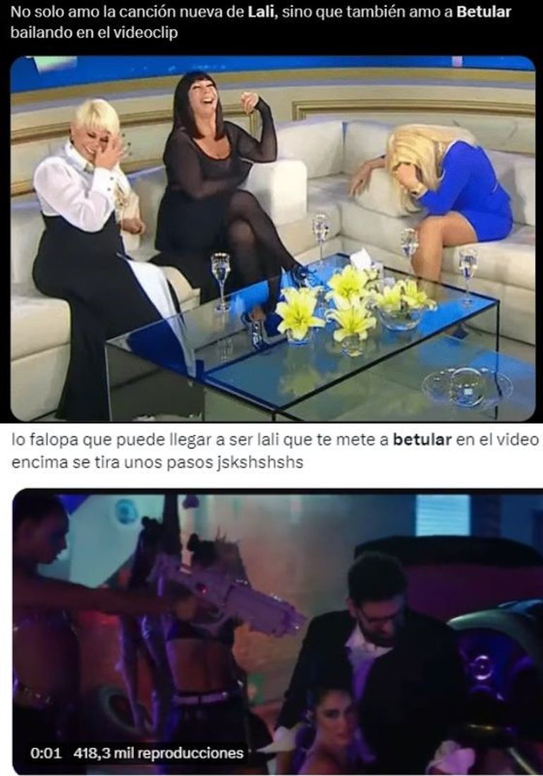 El público amó el desparpajo de Betular en el video de Lali.
