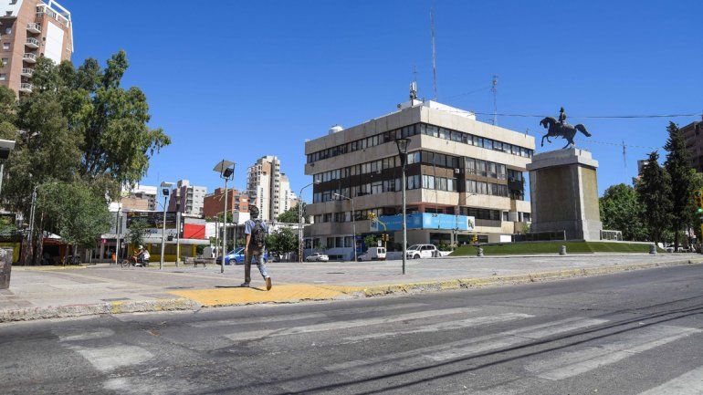El movimiento en la ciudad fue escaso. Recién a la tarde hubo más tránsito.