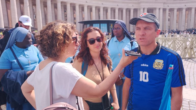 Gonzalo habló con LU5 en la cobertura desde el Vaticano / Foto Gentileza