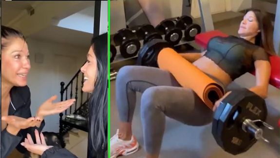 Catherine Fulop abrió las puertas de su casa y mostró su gym