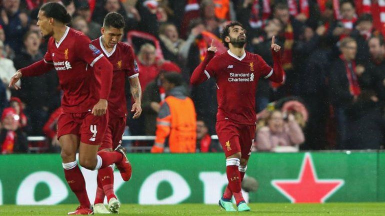 En un partidazo y con un Salah imparable, Liverpool goleó a Roma en Anfield