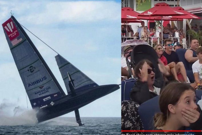 Como un avión: el increíble accidente de una embarcación en plena competencia