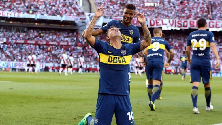 Cardona le hizo un gol a River en el Monumental.
