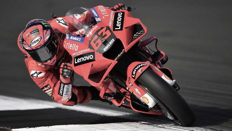 Bagnaia fue el más veloz de la clasificación del MotoGP en Aragón