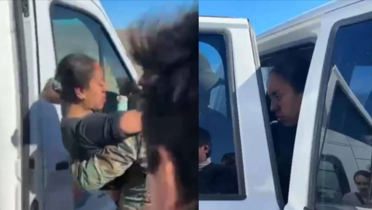 El momento del rescate de María José San Martín, la policía de 25 años que estuvo 5 días deambulando perdida por una zona inhóspita de Chubut.&nbsp;