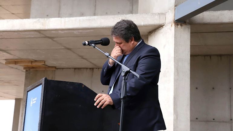 Mariano Gaido se emocionó en el acto inaugural / Foto