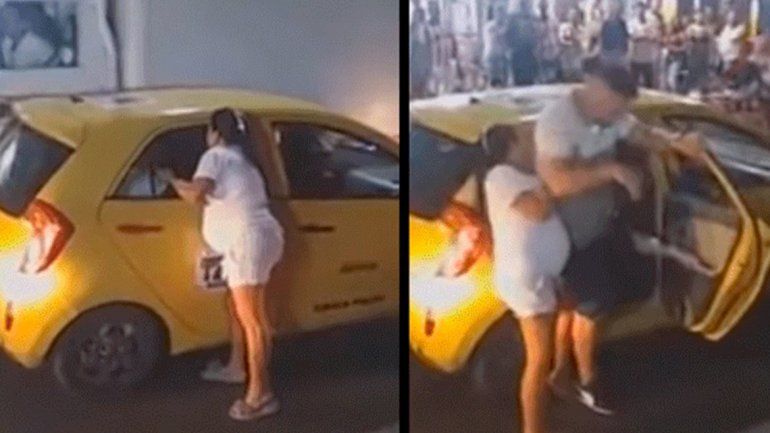 Video: una mujer embarazada sorprendió a su marido con una amante