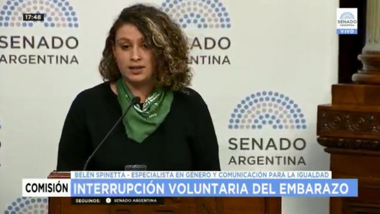 Egresada de la UNCo inició el debate en el Senado por el aborto legal