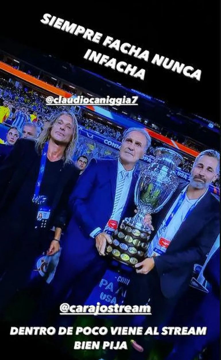 Alex Caniggia reaccionó ante la aparición de su padre Alex Caniggia reaccionó ante la aparición de su padre