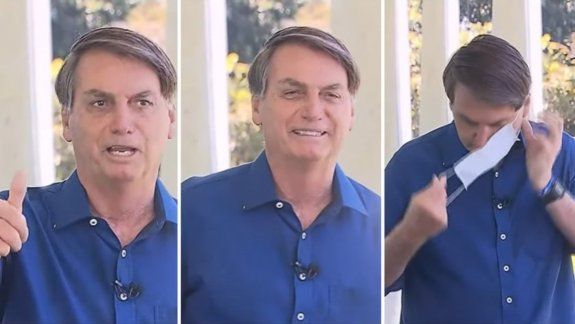 Bolsonaro a la justicia por sacarse el barbijo tras dar positivo