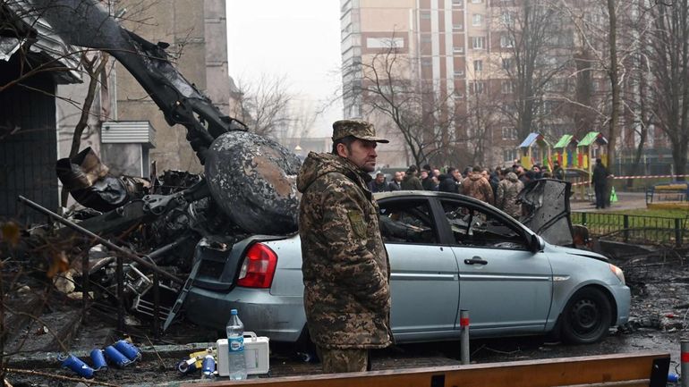 Ucrania: se estrelló un helicóptero y hay 18 muertos, entre ellos el ministro de Interior