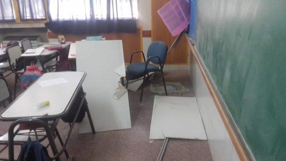 La Justicia clausuró una escuela luego de que cayera el cielo raso