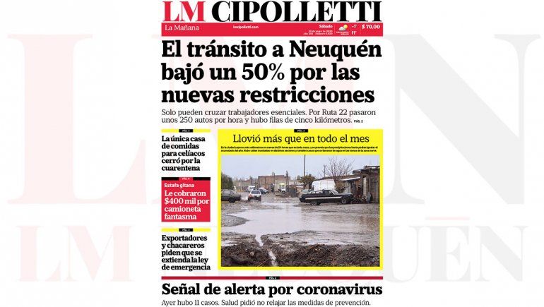 Mirá la edición impresa de LM Cipolletti