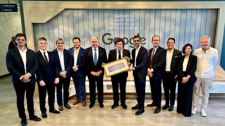 Javier Milei se reunió con el CEO de Google, Sundar Pichai. Javier Milei se reunió con el CEO de Google, Sundar Pichai.