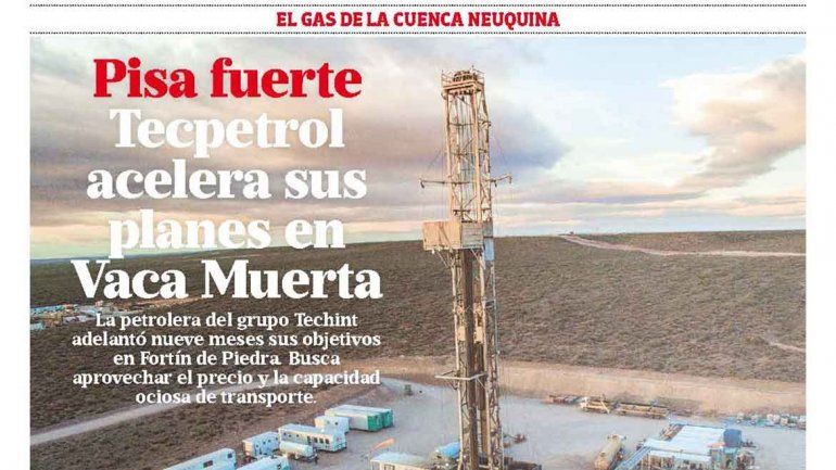 Pisa fuerte: Tecpetrol acelera sus planes en Vaca Muerta