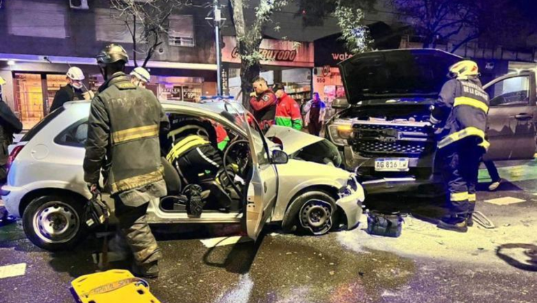El insólito accidente quedó registrado en video.