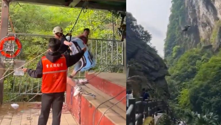 El Parque de Aventura Maliuyan funciona dentro de un área natural montañosa de China. El Parque de Aventura Maliuyan funciona dentro de un área natural montañosa de China.