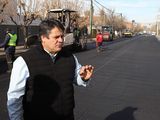 Gaido recorriendo las obras en la ciudad de Neuquén