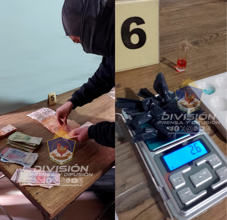 La Policía secuestró dinero en efectivo, drogas y tecnología que los vendedores utilizaban para la comercialización. La Policía secuestró dinero en efectivo, drogas y tecnología que los vendedores utilizaban para la comercialización.
