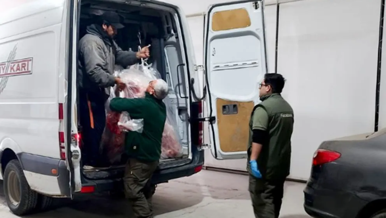 La provincia secuestró casi una tonelada de carne.