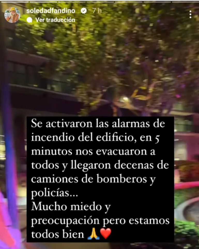 La actriz relató por historias de Instagram sus peripecias paso a paso.