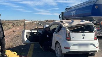 susto y vuelco con suerte en la autovia norte: la conductora venia de visita