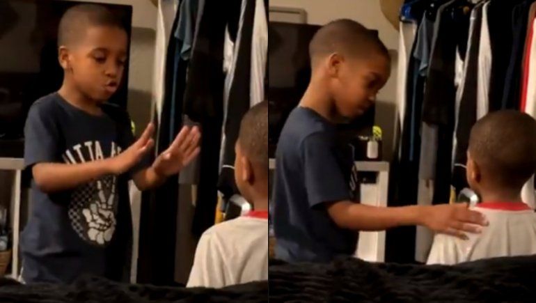 Twitter: un nene evitó que su hermanito tuviera una rabieta