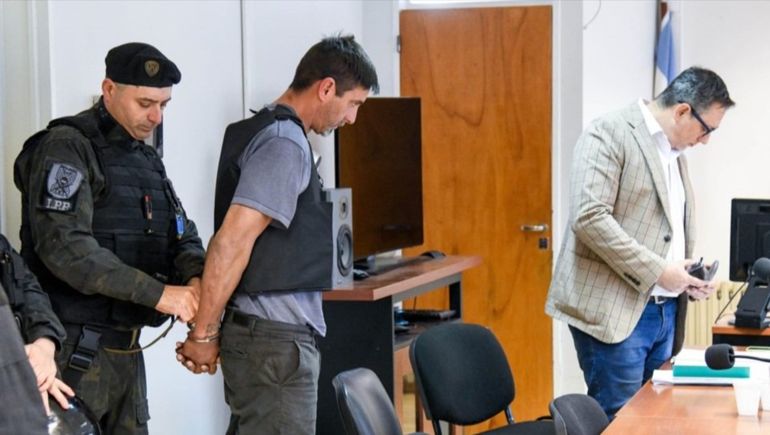 Hernán Solvas en el juicio realizado en Puerto Madryn: la defensa pedía homicidio simple para aminorarle la pena