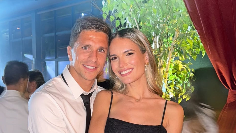 Eva Bargiela y Gianluca Simeone mostraron la primera foto de la cara de su hijo