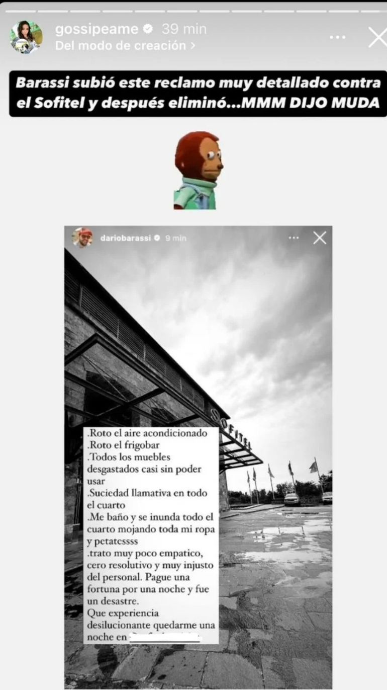 El posteo de Darío Barassi El posteo de Darío Barassi