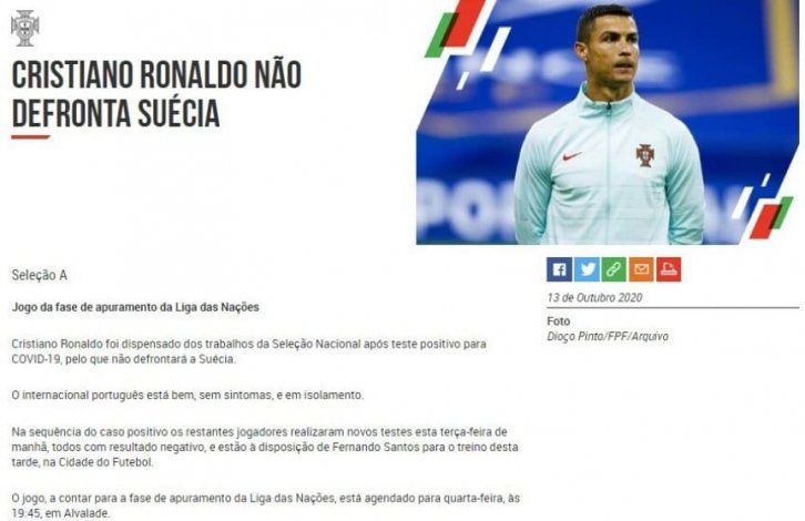 Alerta en Europa: Cristiano Ronaldo positivo de coronavirus