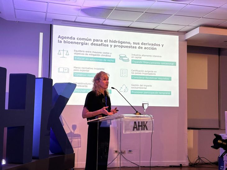Laura Souilla, socia & directora de GME Global, en el Foro del Hidrógeno de la AHK Argentina. Laura Souilla, socia & directora de GME Global, en el Foro del Hidrógeno de la AHK Argentina.