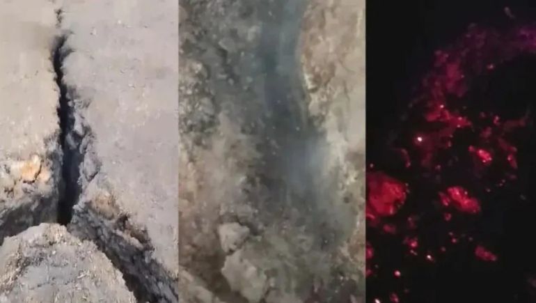 En Chubut sale humo del suelo y un inesperado obstáculo frena a los científicos que intentan investigarlo.
